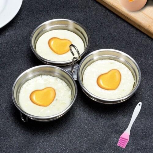 Stainless Steel Egg Poacher Non-stick Egg Steamer Kitchen Tool Egg Mold Ring Cooker Boiler Kitchen Cooking Accessories Gadget