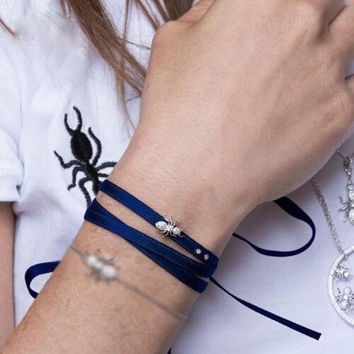 SLJELY Fashion 925 Sterling Silver Cool Ant Ribbon Multilayer Bracelet Micro Cubic Zirconia Stones Women Luxury Brand Jewelry