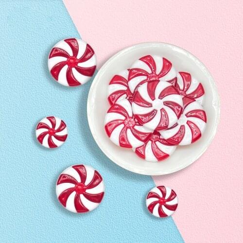 12Pcs Fun Fake Candy Pendant Christmas Tree Decoration Fun Plastic Lollipop Doll Party Holiday DIY Decorations Halloween Wedding