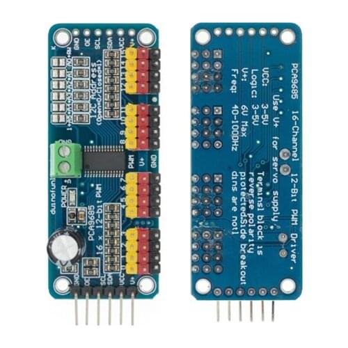 16 Channel 12-bit PWM/Servo Driver-I2C interface PCA9685 module Original Raspberry pi shield module New servo shield