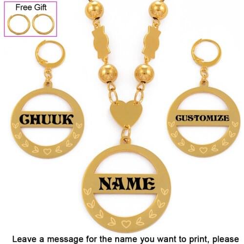 Anniyo Hawaiian Personalized Name Bead Chain Earrings Marshallese Jewelry Micronesia Customize Carving Letter Guam Chuuk #078121