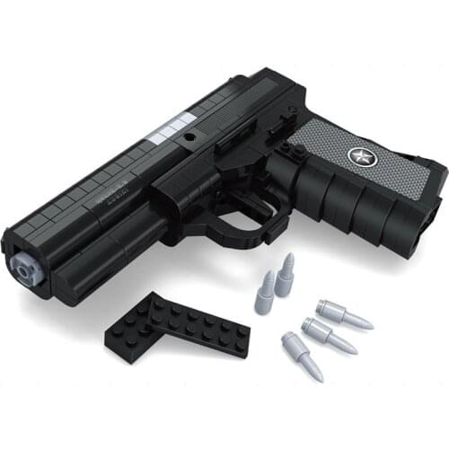 AUSINI 327Pcs Gun SWAT Magnum Revolver Pistol Power GUN Weapon Arms Model Toy Bricks Building Blocks Toys for Children