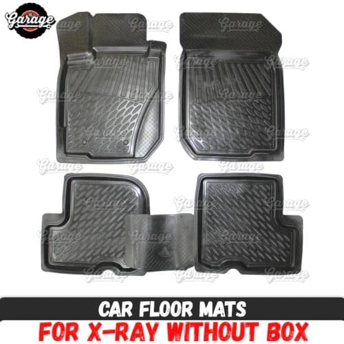 Car floor mats for Lada X-Ray 2015- rubber 1 set / 4 pcs or 2 pcs accessories protect of carpet car styling decoration