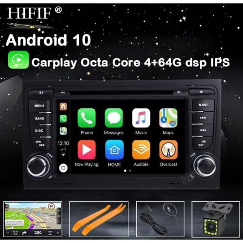 DSP Android 10 8 CORE/4 CORE CAR GPS For Audi A4 B6 B7 S4 B7 B6 RS4 B7 SEAT Exeo dvd player radio IPS screen WIFI BT CARPLAY PC