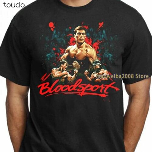 Bloodsport T Shirt Kung Fu 1988s Jean Claude Van Damme Shirt Mens Black Tee