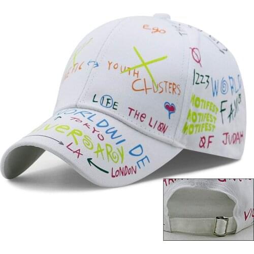 Kagenmo Graffiti Summer Breathable Thin Cotton Baseball Cap Big Head Adjustable Sports Cap Summer Sports Visor