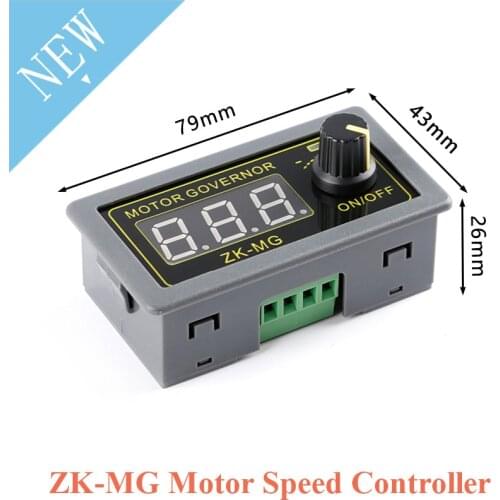 PWM DC Motor Speed Controller 5V 12V 24V Brushed Motor Governor Digital Display Encoder Duty Cycle Frequency Shell Switch