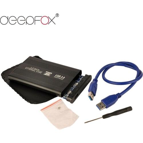 DeepFox USB 3.0 HDD Caddy Enclosure 2.5inch SATA SSD Mobile Disk Box Cases Aluminum Metal HDD Hard Drive Case For Laptop