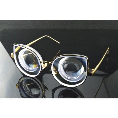 CAT STYLE VERY RARE HIGH MYOPIA MYOPIC VISION AID MYODISC GLASSES -20D