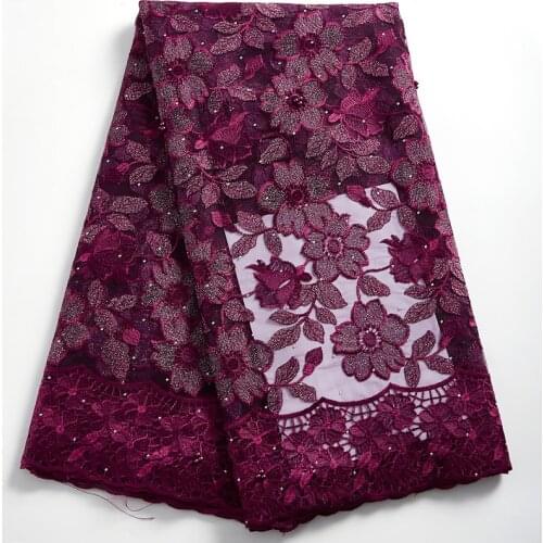 SJD LACE Green African Lace Fabric 2021 New French Milk Tulle Embroidery Nigorian Fabric Flowers Sewing Women Wedding DressA2355