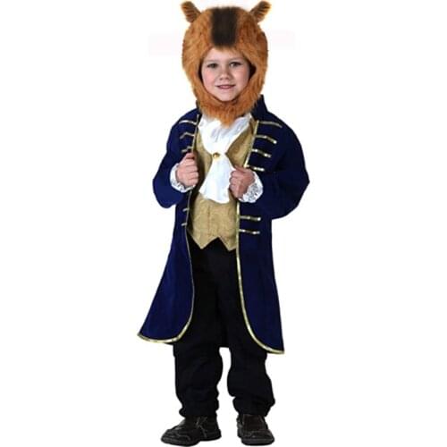 Performance Clothing Kids Beauty and the Beast Cosplay Costumes Boy Prince Halloween Carnival Party Cosplay Clothes Childen