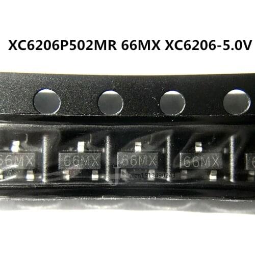 Original new 50pcs/ XC6206P502MR SOT-23 66MX 5V XC6206-5.0V 5.0