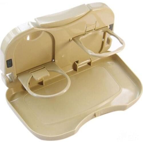 QuickDone Car Tray Food Car Stand Rear Seat Foldable Shelf for Coffee Beverage Bottle Auto Car Beverage Rack Holder HG0587