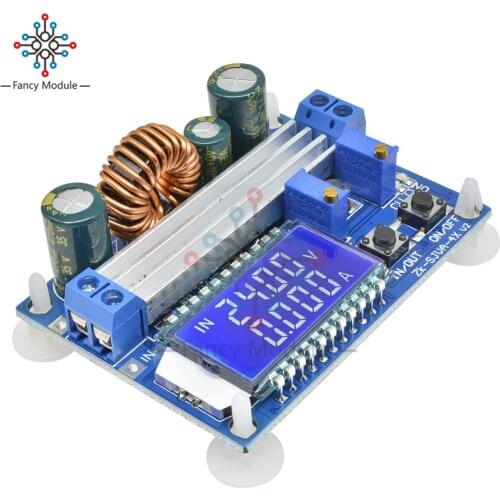 Buck Boost Converter Module DC 5.5-30V to 0.5-30V Adjustable Step Down Buck Boost Board with LCD Display Power Module