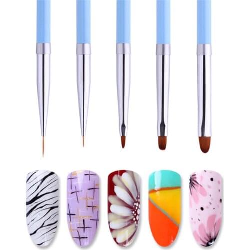 Professional Nail Art Brush Metal Rod Painting Brush Pen Manicure Brush