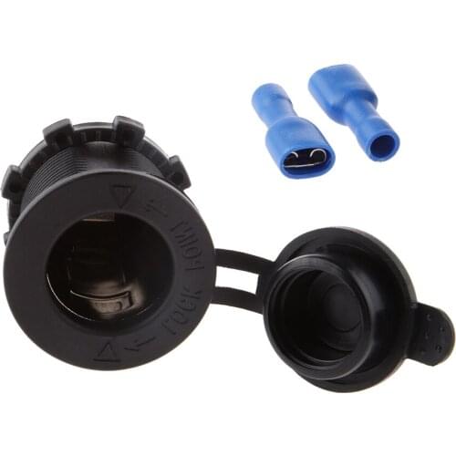 1 Pcs Car Cigarette Lighter Female Socket 12V 15A Waterproof Car Boat Motorcycle Cigarette Lighter Sockets Splitter Power Oulet