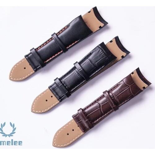 23mm (Buckle 20mm) T035617A T035439 High Quality without Buckle Genuine Leather curved end Watchband For T035