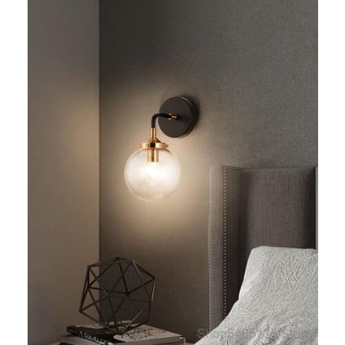 Modern LED Glass Wall Lamps Bedroom Bedside Study Decoration Wall Lights Home Living Room Background Wall Corridor Aisle Lamps