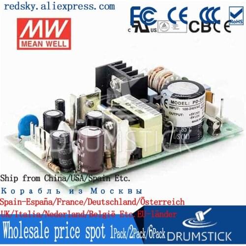 Steady MEAN WELL PD-2505 meanwell PD-25 25W Dual Output Switching Power Supply