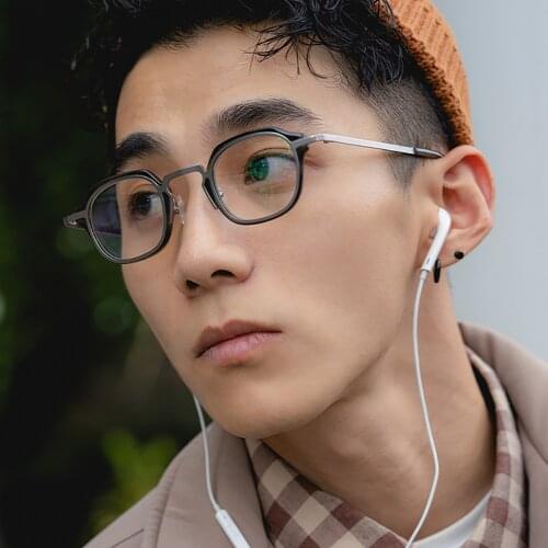 Vintage Acetate Glasses Frame Men Prescription Myopia Optical Titanium Alloy Eyeglasses Frame Women Male Luxury Eyewear JDA3157