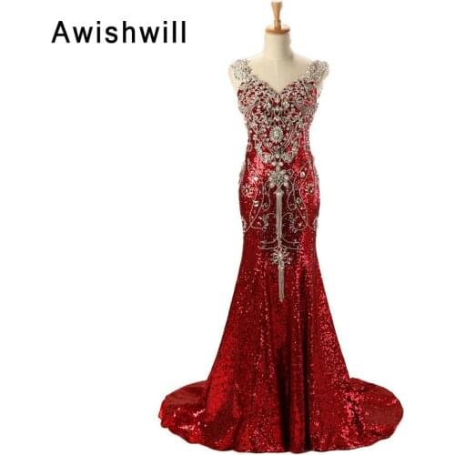 Custom Made Real Photo Dubai Long Sequin Mermaid Evening Dresses Cap Sleeve Crystal Beads Women Formal Evening Gowns 2020