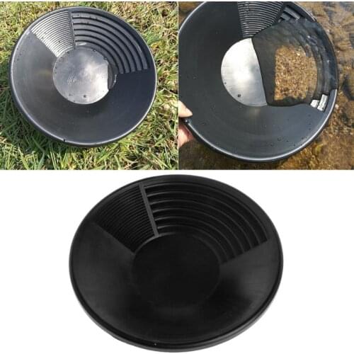 Wash Gold Panning Plastic Gold Basin Nugget Mining Pan Dual Riffle Dredging Prospecting River Tool Wash Gold Panning Equipment