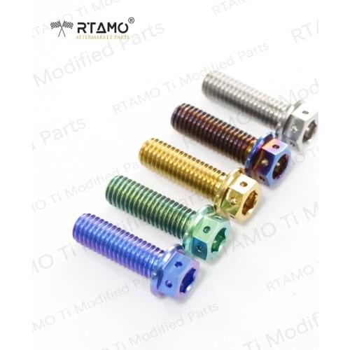 Titanium Flanged Hex Head Race Spec Bolts M6X20/35 Screws for Car,Bicycle and Motorcycle Parts