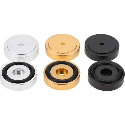 4PCS 40*10mm Aluminium Alloy Amplifier Pad Anodizing Sand Blasting Amplifier Pads Feet Stereo Speaker Shock Absorb Feet