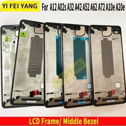 5Pcs Housing Middle Frame LCD Bezel Plate Panel Chassis For Samsung Galaxy A32 A42 A52 A72 A90 A12 A02S A02 A62 Middle Frame