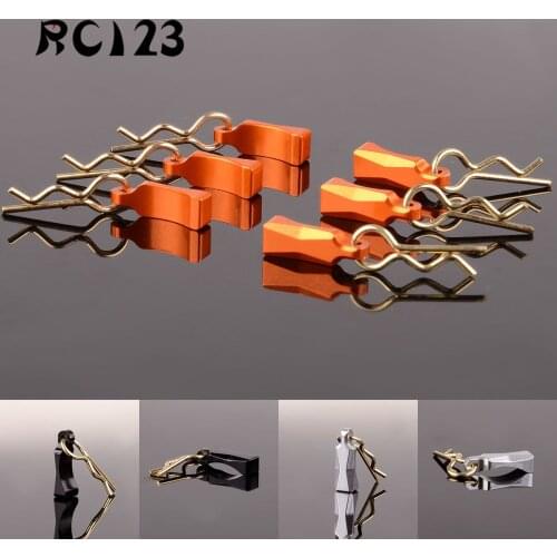 1:10 RC Car 6Pcs AX31231 Body Clips with Aluminum Mount For Rc Crawler Car Axial Racing Electric Yeti Rock AX90026 NEW ENRON