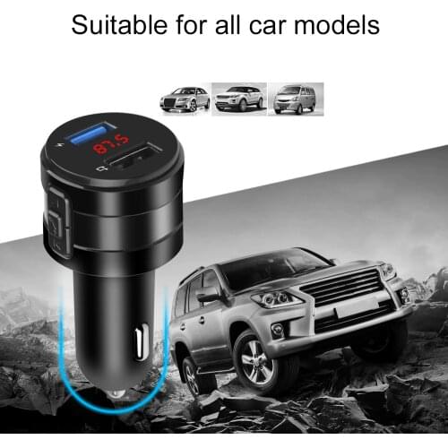 Handsfree Bluetooth 4.2 FM Transmitter 2.1A Dual USB Ports Modulator Car Charger MP3 Player Cigarette Lighter Adapter Dropshippi