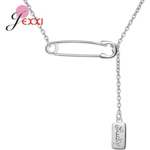 New Collection 925 Sterling Silver Pin Pendant Brand Pendant Necklaces For Women Girls Fashion Anniversary Gifts