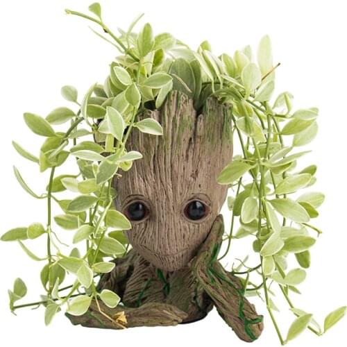 Home Decoration Baby Groot Flwoer Pots Fairy Garden Decor Accessories Creative Treemen Pen Holder Resin Ornaments Crafts Gifts