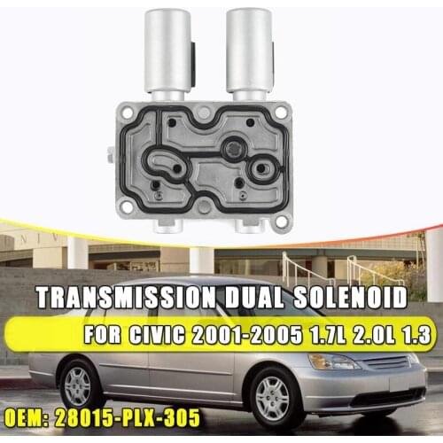 Transmission Dual Solenoid for 2001-2005 Honda Civic 1.7L 2.0L 1.3 28015-PLX-305 28250-PLX-305