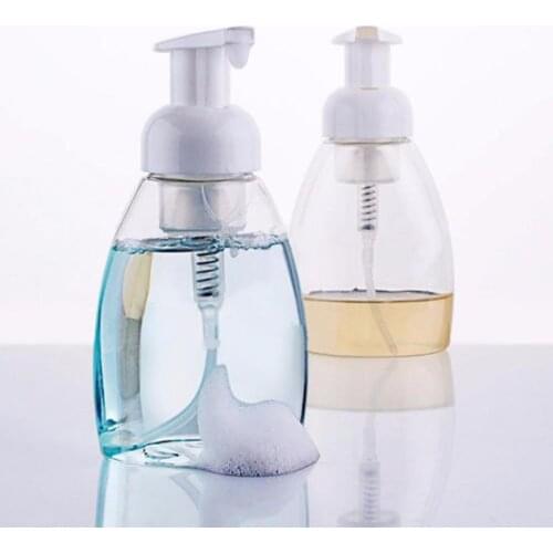 1pcs 250ml Clear Foaming Bottle Bubble Refillable Soap Sanitizer Dispenser Pump Cosmetic Shampoo Lotion Containers Bathroom Hote