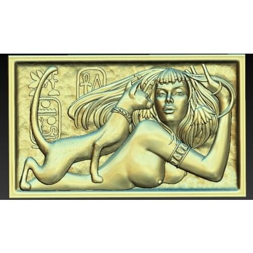Art Frame STL 3D Model Naked Women for CNC Router 3D Printer Artcam Aspire