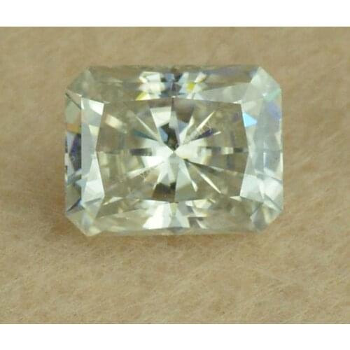 Wholesale Price D White Color Rectangle Radiant Cut Shape Sic Material Moissanites Loose Stone For Jewelry Inlaid
