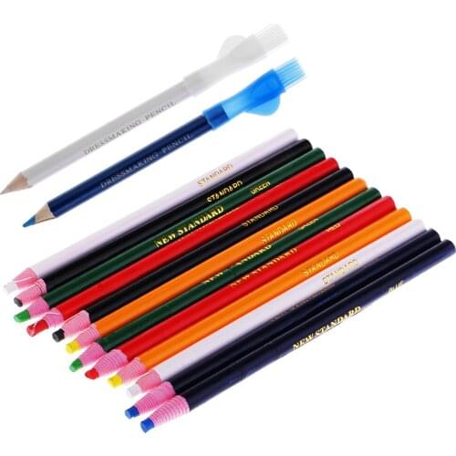 14Pcs Peel Off Wax Pencil For Metal Glass Fabric Sewing Tailor Chalk Pencil