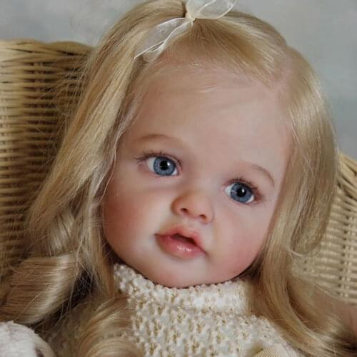 27 inches Reborn Baby Betty DIY Doll Kit Limited Edition Soft Vinyl Unpainted Doll Kit with Eyes