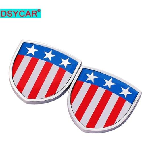DSYCAR 1Pair 3D Metal Car Decoration Metal Adhesive Italy Flag Truck Car Badge Emblem Sticker for Car Motorcycle Sticker
