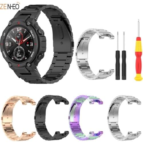Metal Stainless Steel Strap For Amazfit T-Rex Wristband Watchband For Huami Amazfit T Rex Pro Watch Band Bracelet Accessories