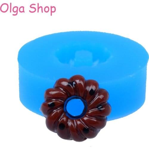 TYL014 14mm Spiral Donut / Doughnut Silicone Mold - Miniature Food Candy Dollhouse Fondant Cabochon Resin Cabochon Jewelry Mould