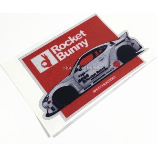 Cartoon Car Motorcycle RB Motorcycle Helmet Bike Car Sticker Decals Reflective for GT86BRZ Rocket Bunny
