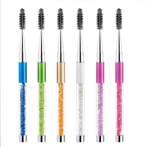 New 6pcs Reusable Eyelash Brush Cosmetic Mascara Wand Applicator Spooler Lift Curl Eyebrow brush Beauty Makeup Tools