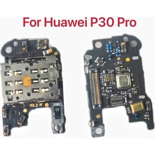 Original SIM/SD Card Reader with Microphone Flex Cable For Huawei P30 Pro SIM Holder Conecction Board Replacement Parts