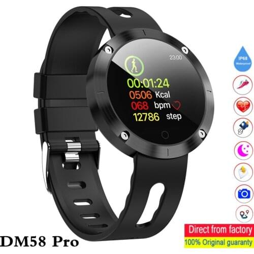 DM58 Smart Bracelet IP68 Waterproof Blood Pressure Heart Rate Monitor Call Reminder Sports Smart tracker PK GT08 DZ09 mi 2 band