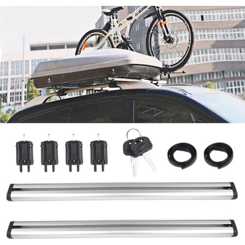 2PCS 120/130Cm Universal Car Roof Rack Cross Bars Waterproof Auto Roof Rack Luggage Storage Support With Anti-Theft Lock