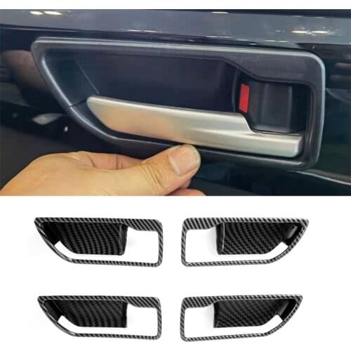 Car Door Inner Door Bowl Decoration Cover Inner Armrest Handle Frame for Toyota Highlander 2021 2022