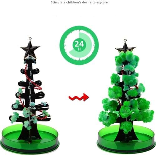 14cm magic growing christmas tree DIY Fun Xmas Gift crystal growing and blooming for children toy science experiment