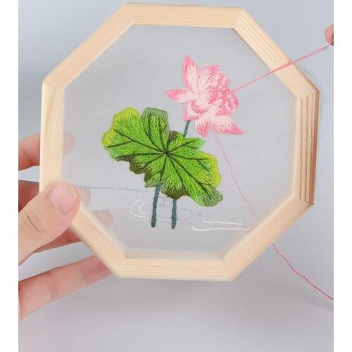 Embroidery DIY Transparent Old Fashion Gift Self-Embroidered Beginners Embroidered Material Bag Handmade